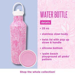 Lilly Pulitzer Palm Beach Playground Stainless Steel Water Bottle